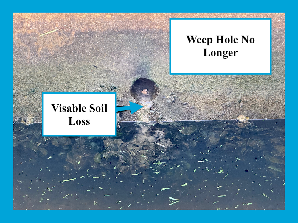 Early Signs of Seawall Erosion