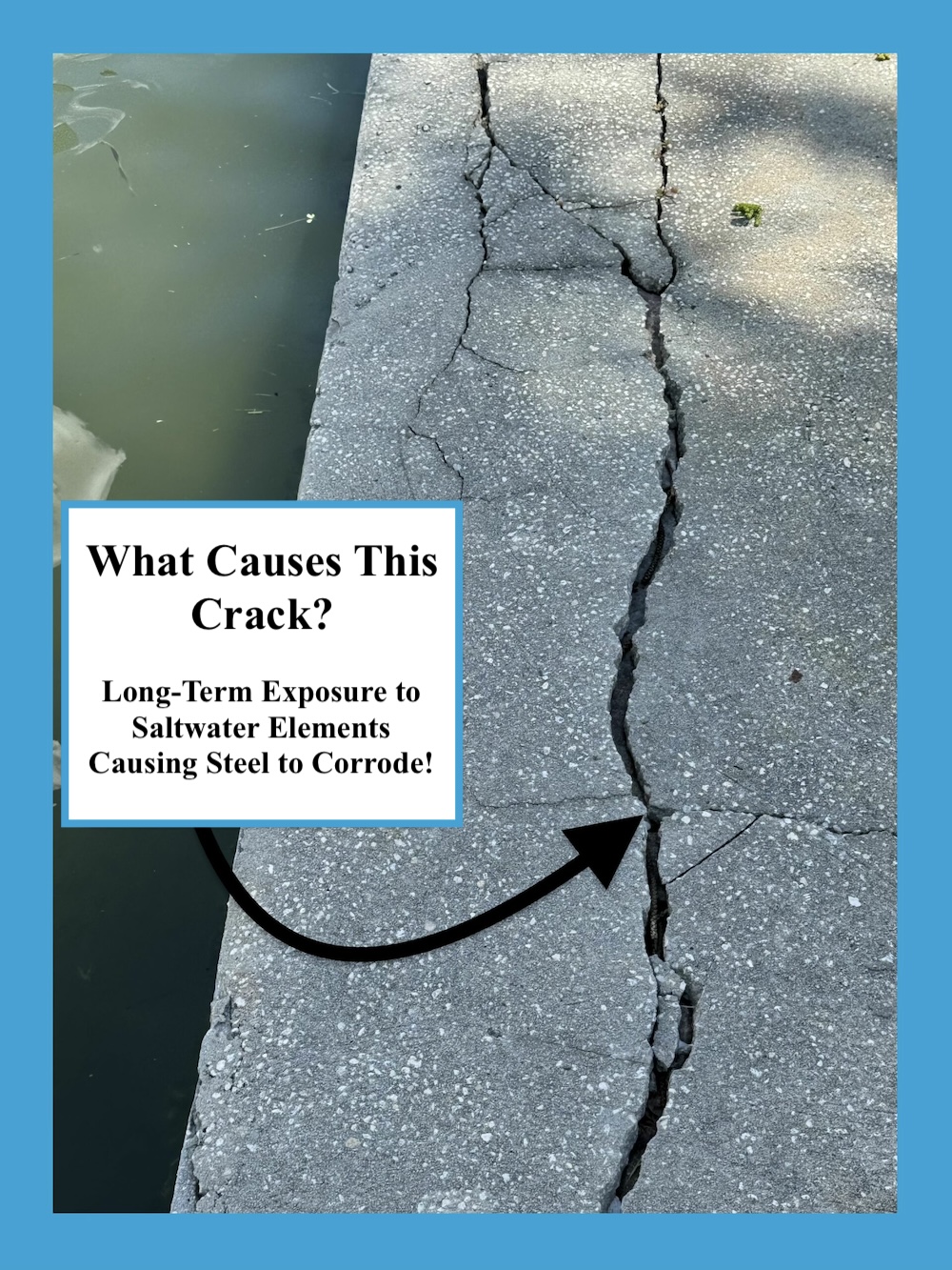 seawall crack causes
