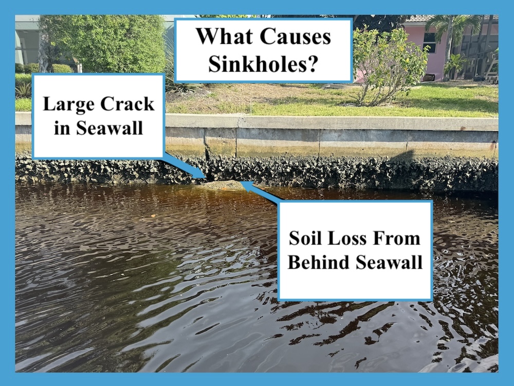 What Causes Sinkholes in Seawalls