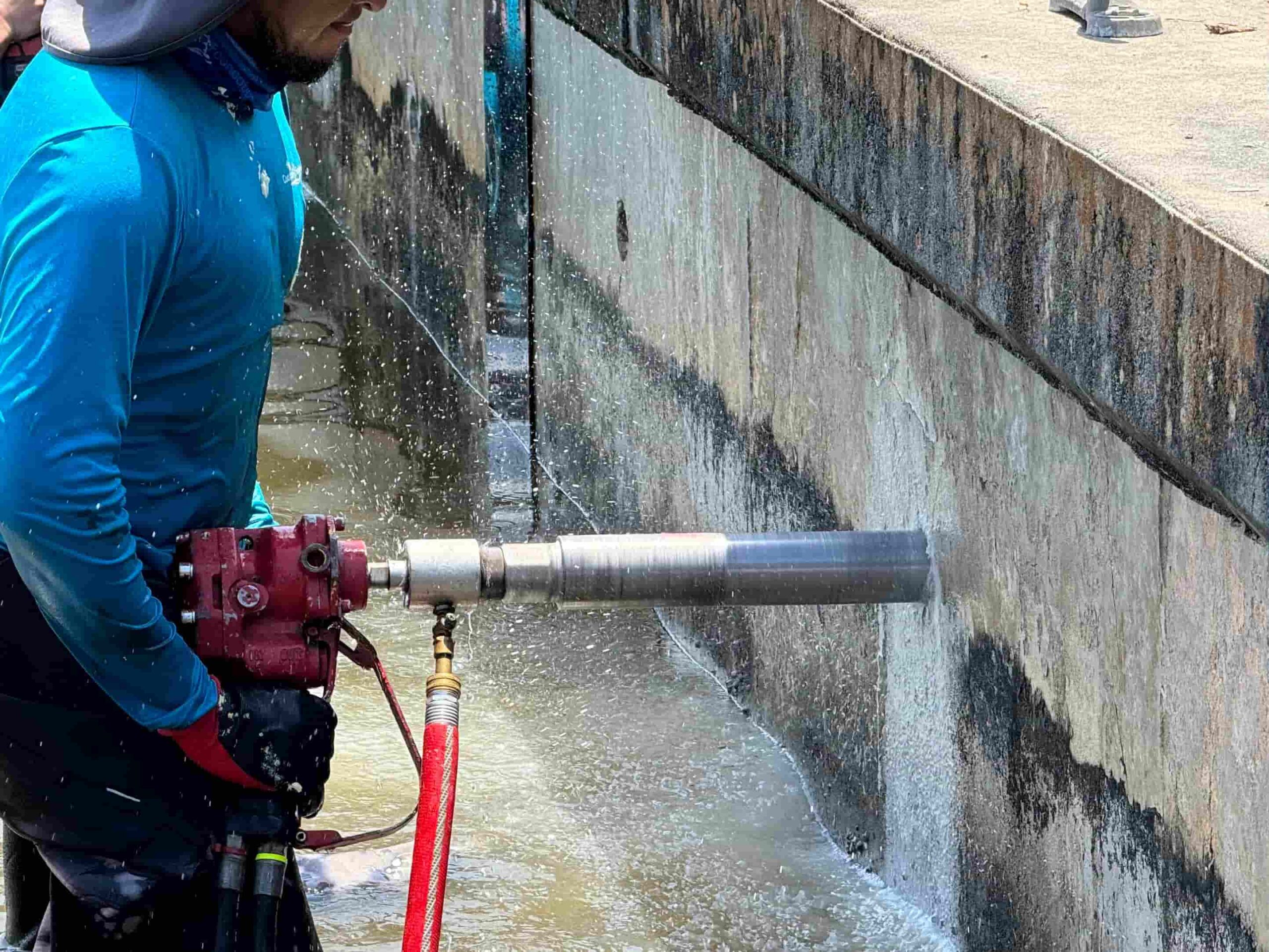 Seawall Drain Installation Process